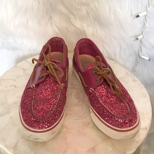 Pink Sparkly Sperrys💕